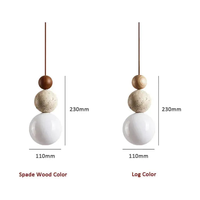 Dalla – Wabi-Sabi Style Travertine Pendant Light (LED)