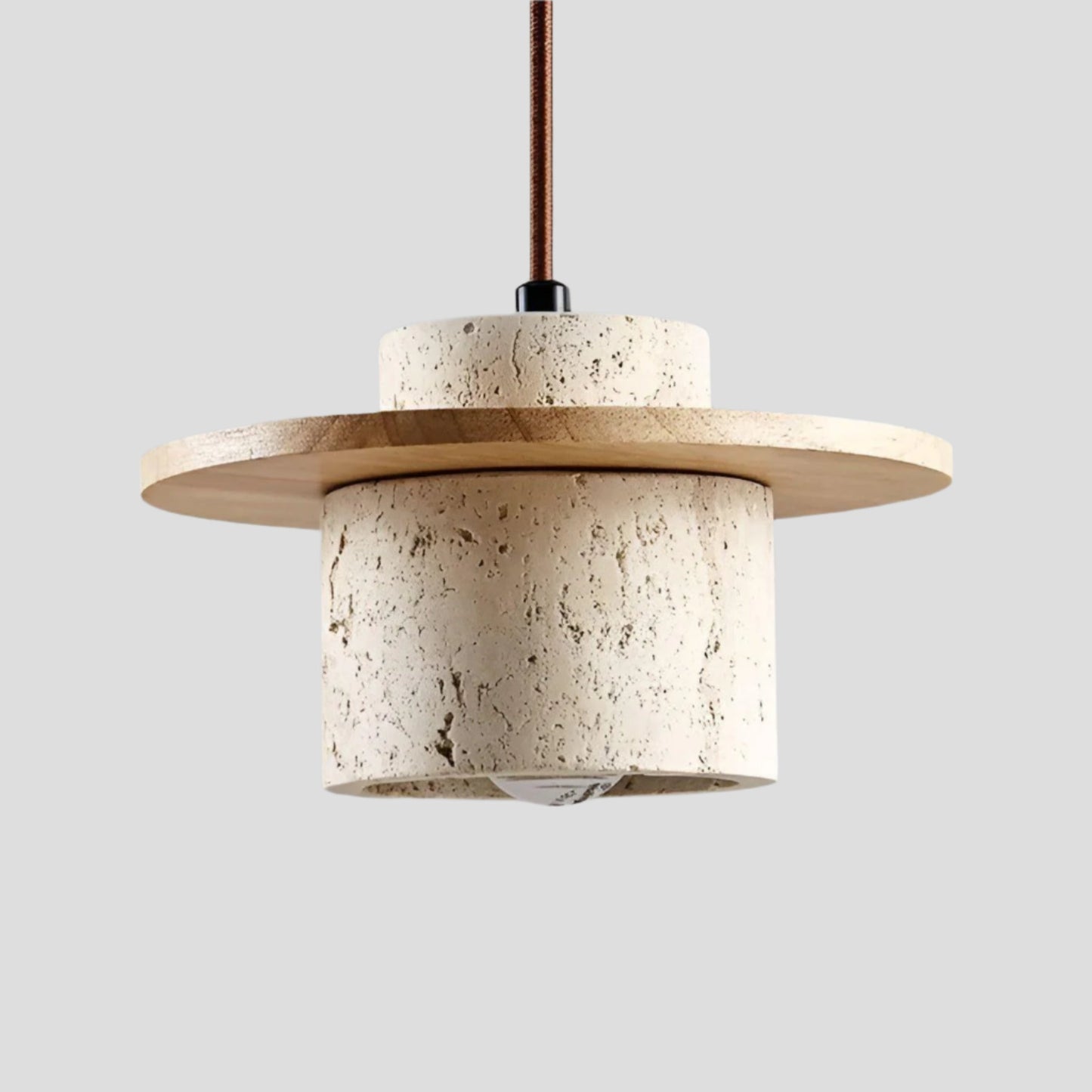 Hikari – Natural Stone Ceiling Lamp (Wabi-Sabi Style)