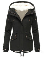 Zelda Women's Long Winter Jacket – Waterproof Hood, Warm Lining & Zip Fastening