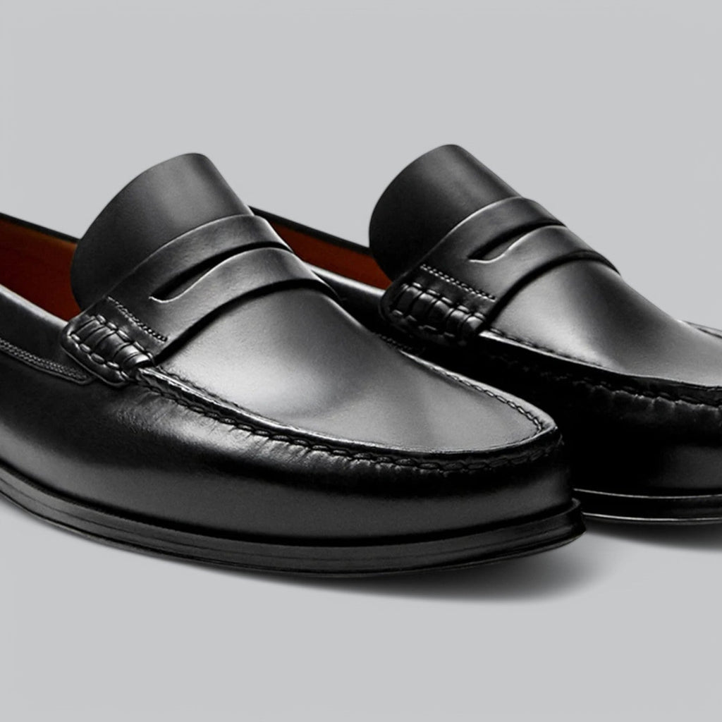 Ethan Men's Leather Loafers – Slip-On Smart Casual Comfort Shoes