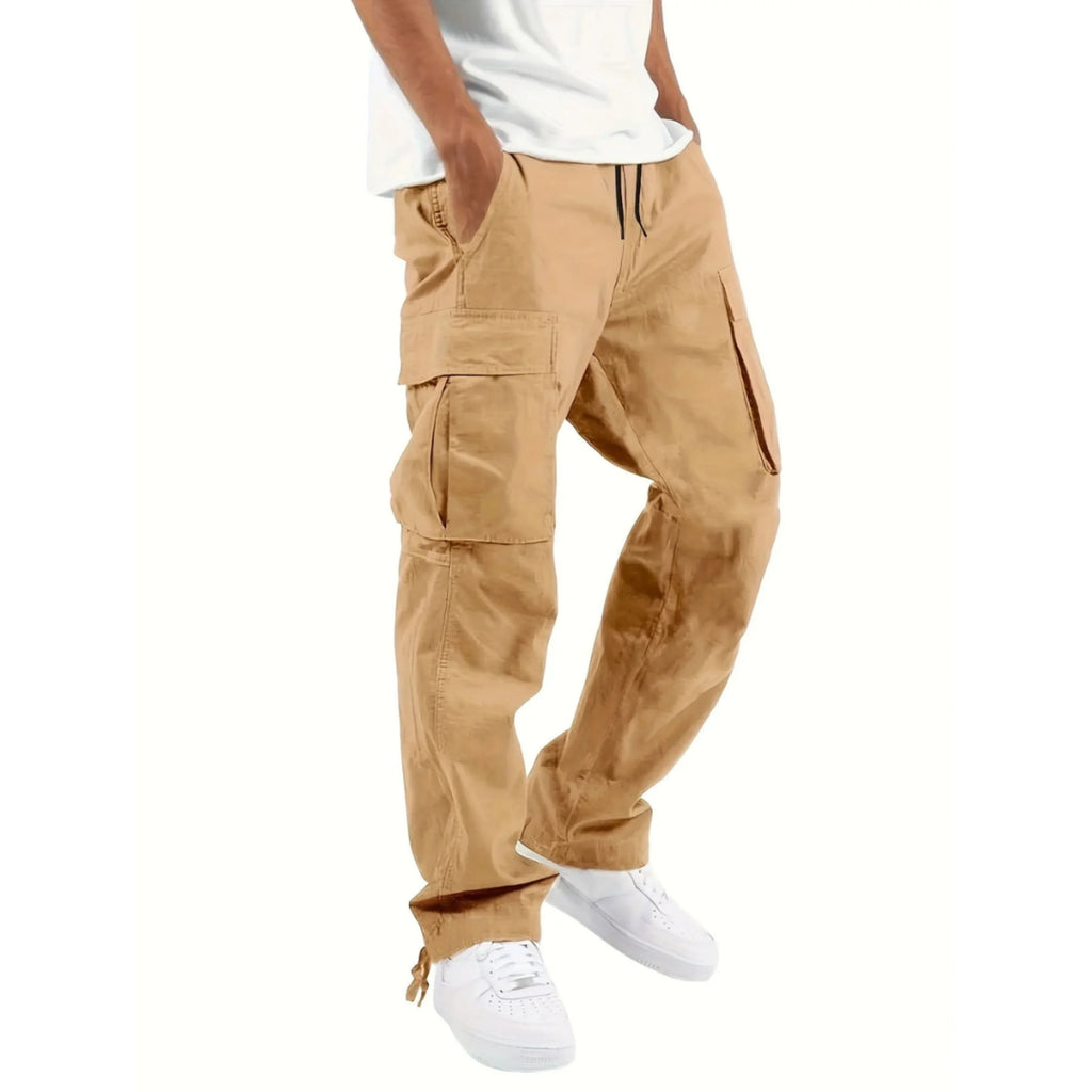 Lance Men's Cargo Trousers – Relaxed Fit Straight Leg Utility Casual Pants