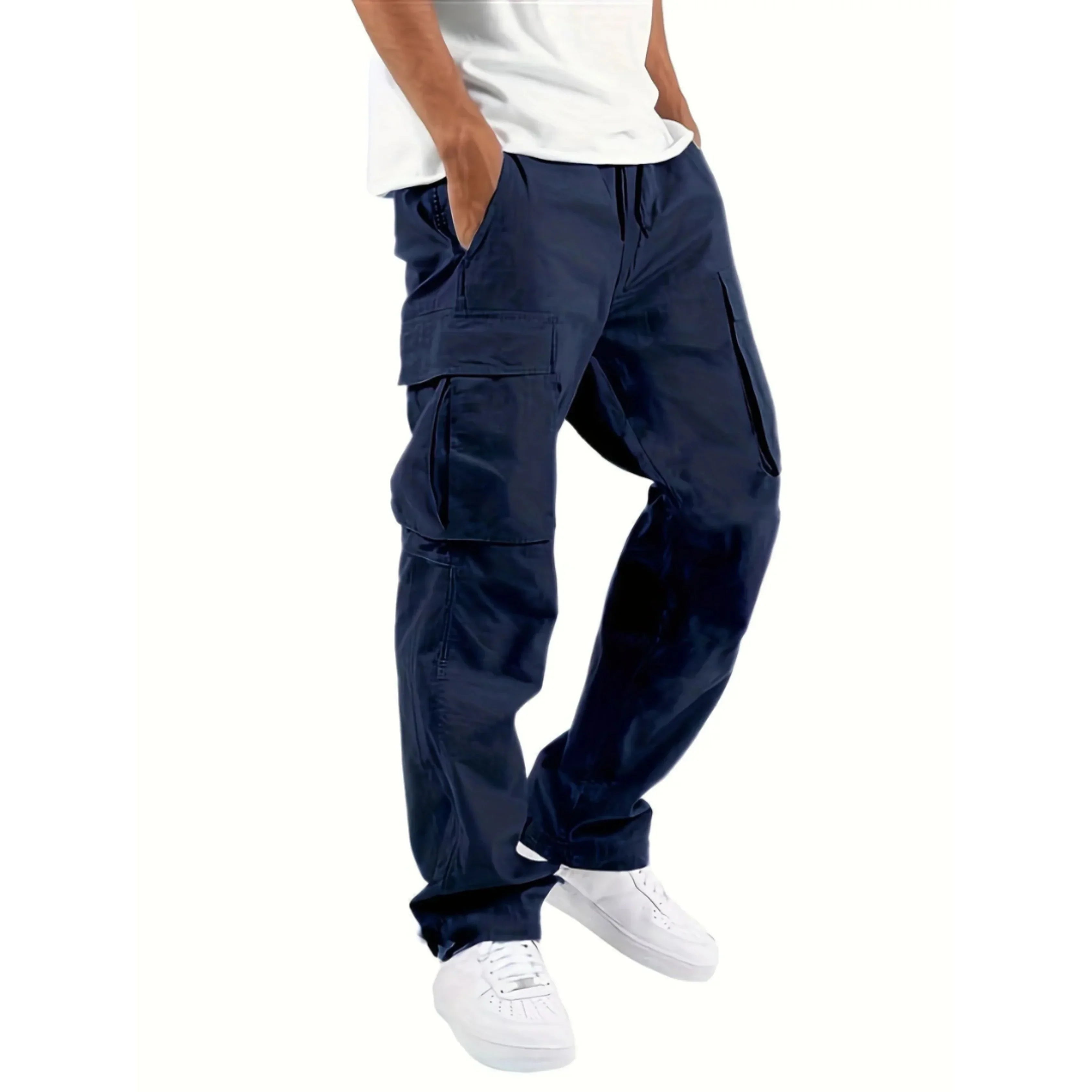 Lance Men's Cargo Trousers – Relaxed Fit Straight Leg Utility Casual Pants