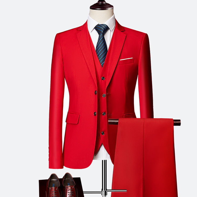 Harrison Men's 3 Piece Suit – Slim Fit Wedding & Business Formal Suit Set