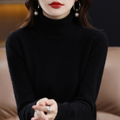 Isabelle Women's Cashmere Roll Neck Jumper – 100% Cashmere Luxury Knit Sweater
