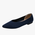Hazel Women's Knit Ballet Flats – Pointed Toe Memory Foam Comfort Shoes