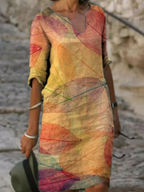 Evelyn Women's Linen Dress – Lightweight Relaxed Summer Midi Dress