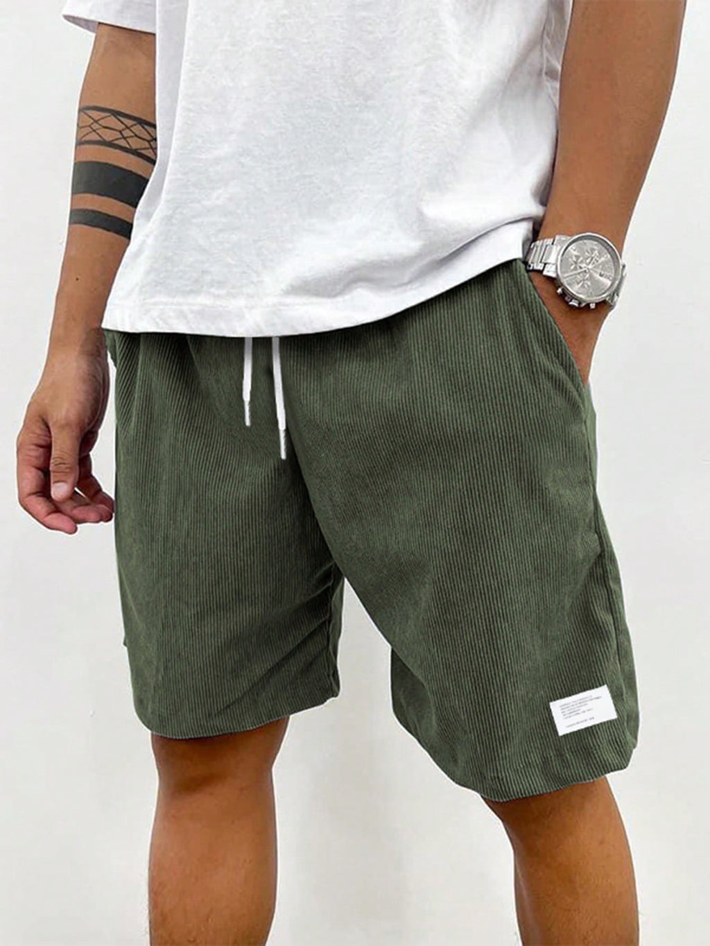 Duncan Men's Corduroy Shorts – Stretch Casual Summer Relaxed Fit Shorts