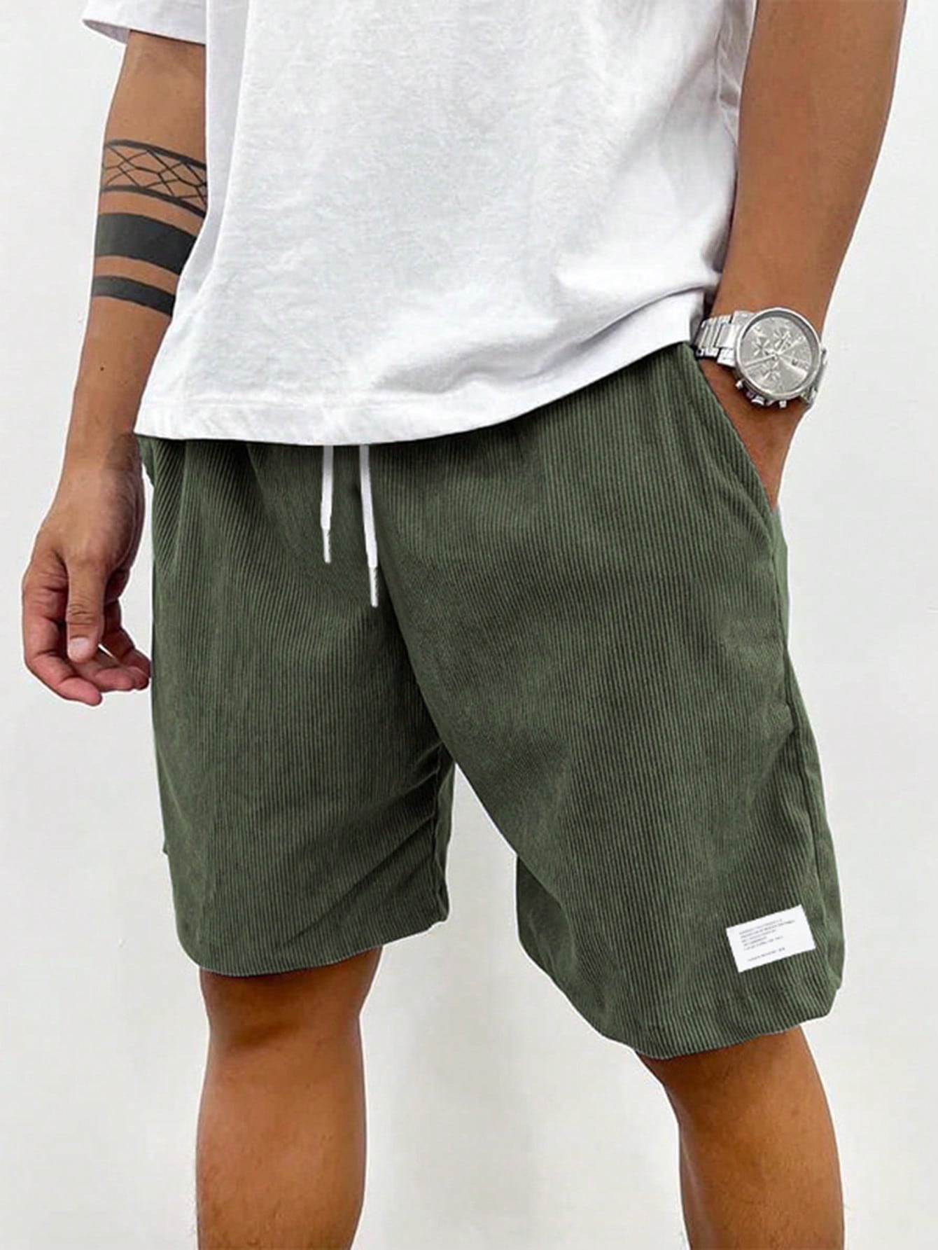Duncan Men's Corduroy Shorts – Stretch Casual Summer Relaxed Fit Shorts