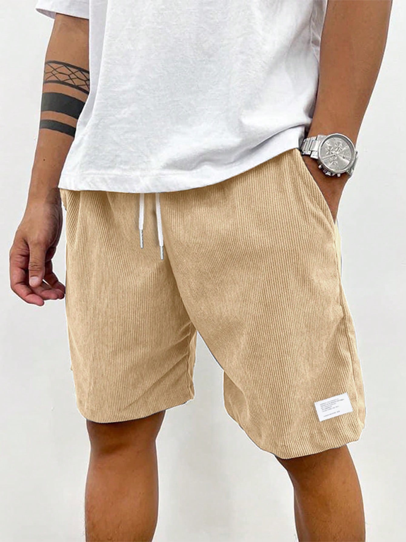 Duncan Men's Corduroy Shorts – Stretch Casual Summer Relaxed Fit Shorts