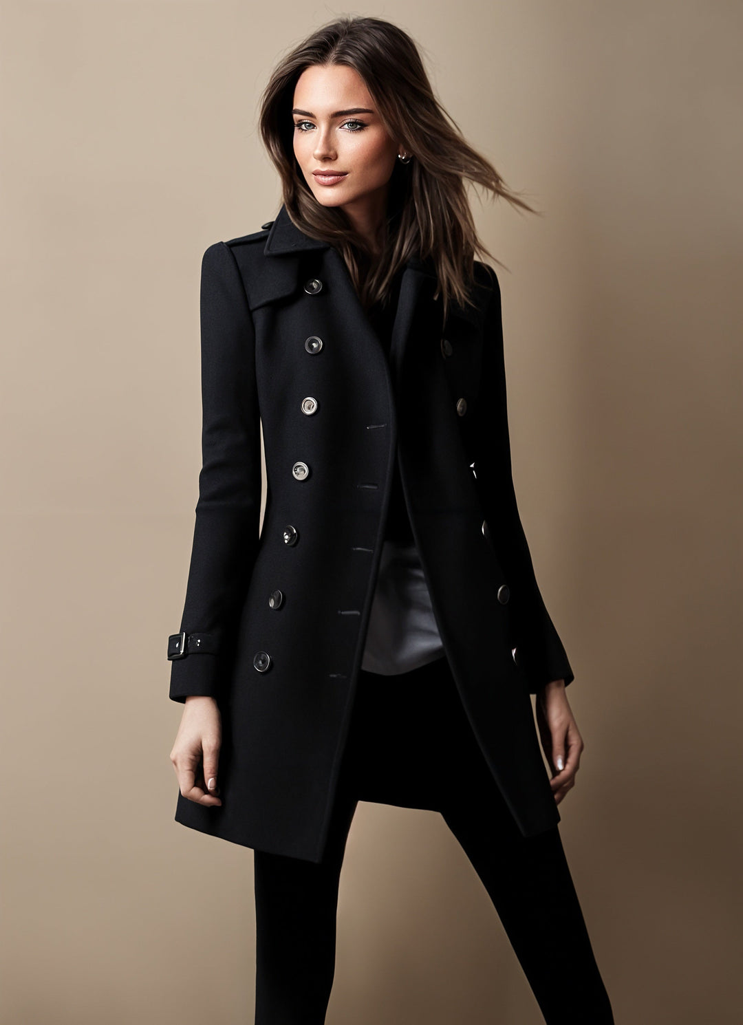 Petra Women's Tailored Coat – Long Sleeves, Flattering Fit & Elegant Finish