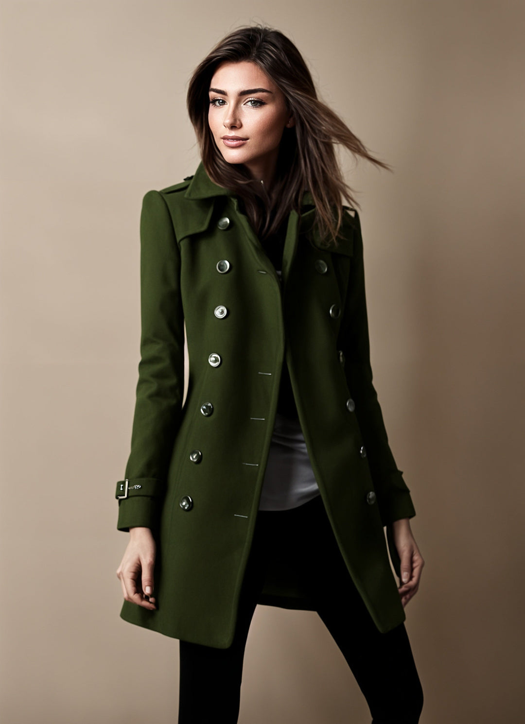 Petra Women's Tailored Coat – Long Sleeves, Flattering Fit & Elegant Finish