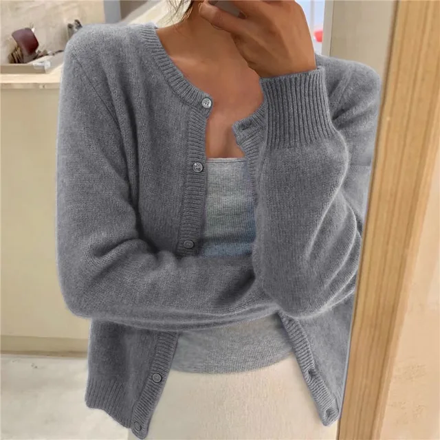 Marigold Women's Knit Cardigan – Soft Relaxed Fit Lightweight Button Cardigan