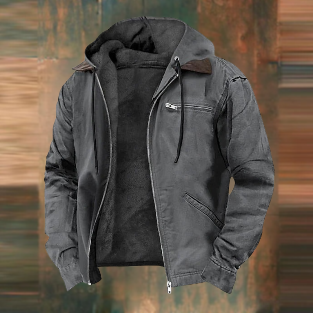 Declan Men's Leather Jacket – Genuine Leather Smart Casual Zip Up Coat