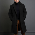 Edmund Men's Wool Coat – Classic Tailored Winter Overcoat Smart Casual Jacket