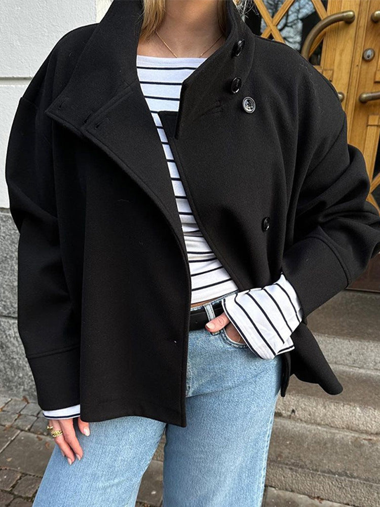 Helena Women's Pea Coat – Double Breasted Short Smart Winter Coat
