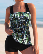 Imogen Women's Tankini Set – Square Neck Swim Top with Matching Shorts