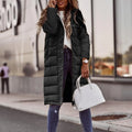 Rowena Women's Long Puffer Coat – Adjustable Hood, Two-Way Zip & Deep Pockets