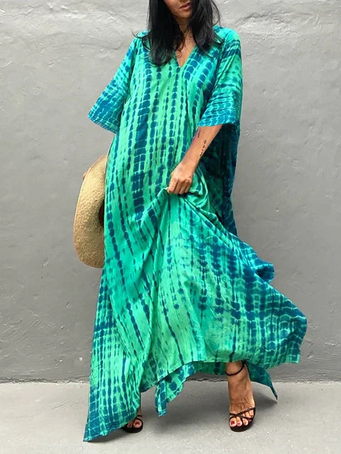 Sophia Women's Kaftan Maxi Dress – Boho Lightweight Beach Holiday Dress