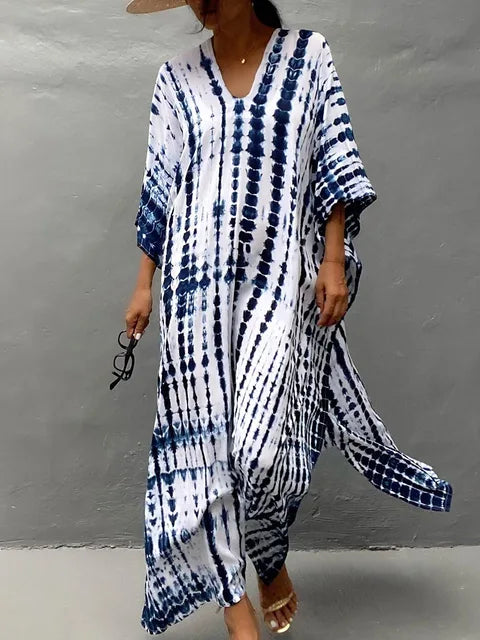 Sophia Women's Kaftan Maxi Dress – Boho Lightweight Beach Holiday Dress