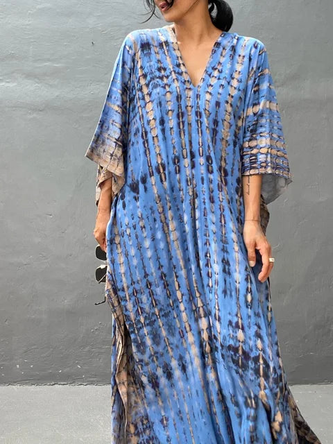Sophia Women's Kaftan Maxi Dress – Boho Lightweight Beach Holiday Dress