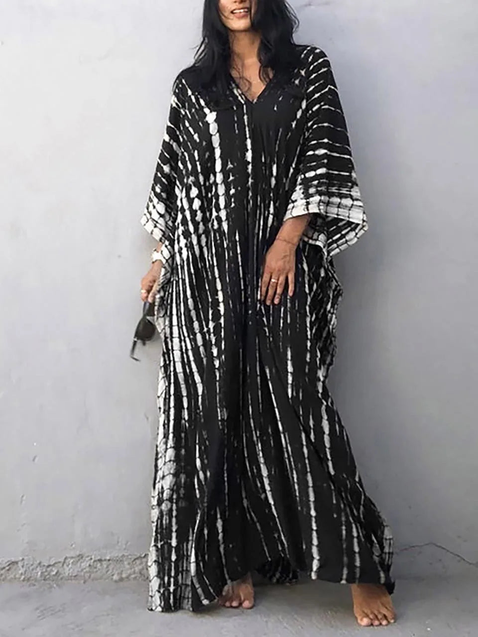 Sophia Women's Kaftan Maxi Dress – Boho Lightweight Beach Holiday Dress