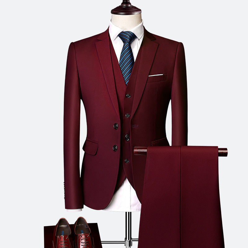 Harrison Men's 3 Piece Suit – Slim Fit Wedding & Business Formal Suit Set