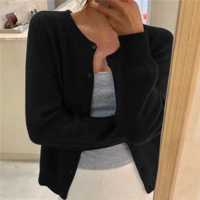 Marigold Women's Knit Cardigan – Soft Relaxed Fit Lightweight Button Cardigan