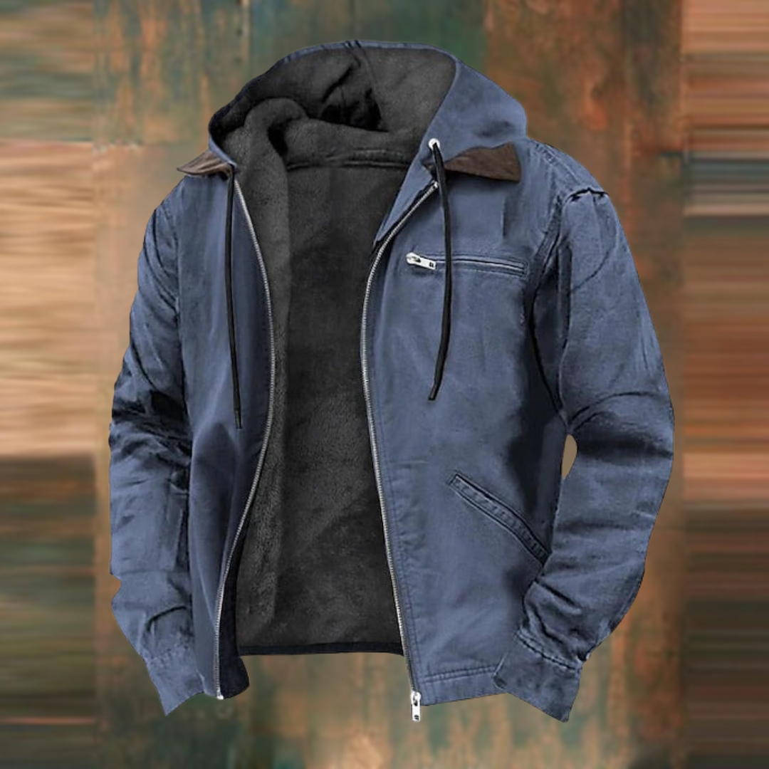 Declan Men's Leather Jacket – Genuine Leather Smart Casual Zip Up Coat