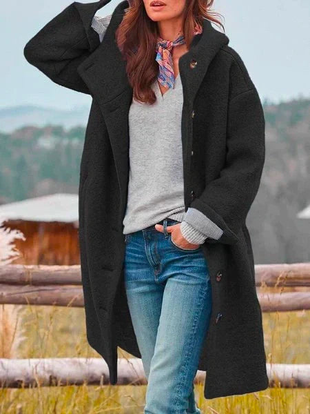 Beatrix Women's Wool Coat – Elegant Tailored Long Winter Overcoat