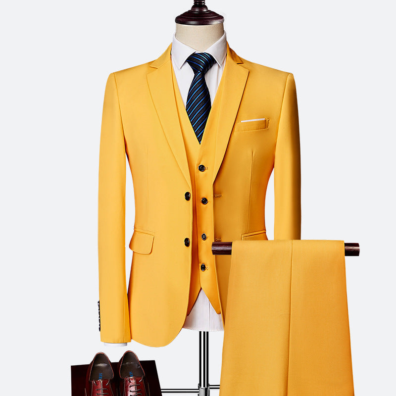 Harrison Men's 3 Piece Suit – Slim Fit Wedding & Business Formal Suit Set