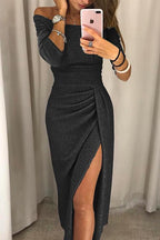 Danica Women's Sequin Midi Dress – Elegant Sparkly Evening Party Dress