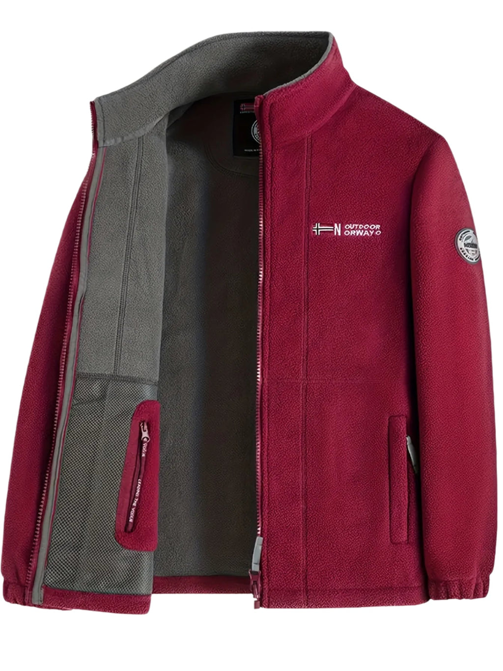 Finley Men's Fleece Jacket – Thermal Outdoor Zip Up Lightweight Winter Coat