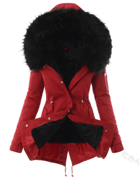 Madeleine Women's Long Winter Coat – Insulated Wind Resistant Elegant Overcoat