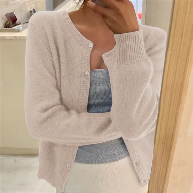 Marigold Women's Knit Cardigan – Soft Relaxed Fit Lightweight Button Cardigan