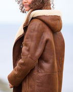 Harriet Women's Hooded Winter Coat – Warm Relaxed Fit Casual Long Jacket
