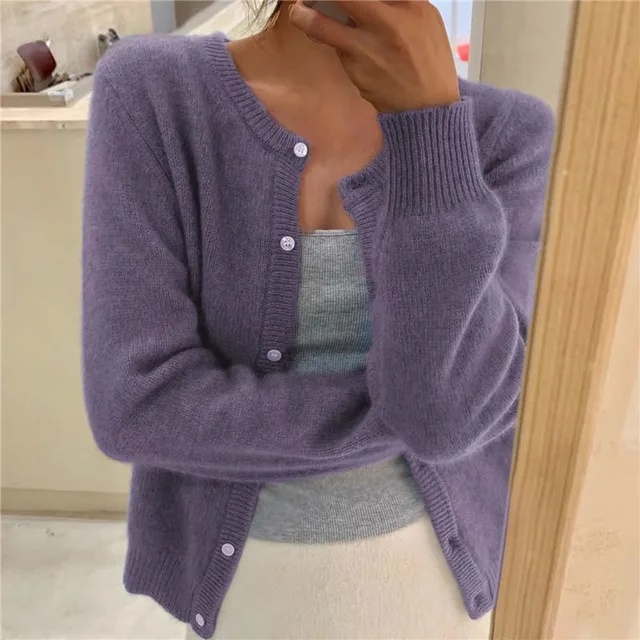 Marigold Women's Knit Cardigan – Soft Relaxed Fit Lightweight Button Cardigan