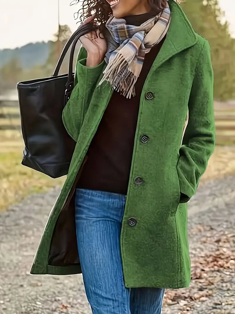 Naomi Women's Winter Coat – Warm Tailored Elegant Longline Overcoat