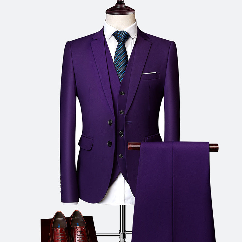 Harrison Men's 3 Piece Suit – Slim Fit Wedding & Business Formal Suit Set