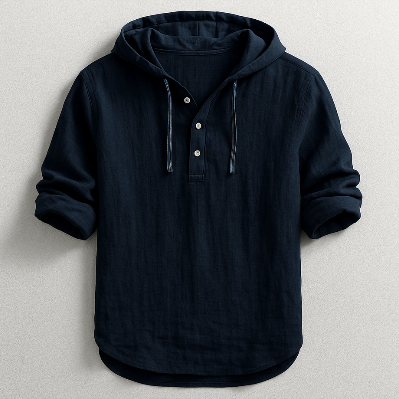 Rafferty Men's Hooded Cotton Shirt – Lightweight Breathable Casual Fit