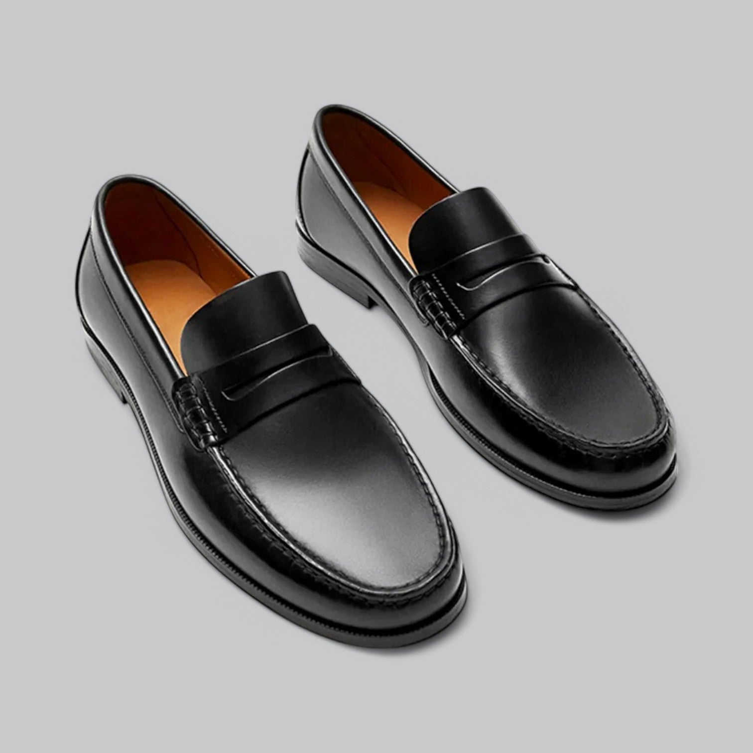 Ethan Men's Leather Loafers – Slip-On Smart Casual Comfort Shoes