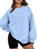 Cressida Women's Fleece Sweatshirt – Oversized Crew Neck Pullover with Drop Shoulders