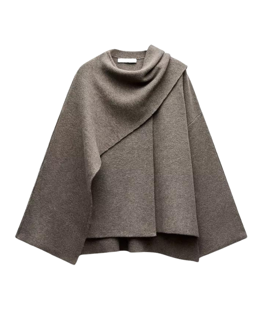 Colette Women's Wool Poncho – Asymmetric Warm Winter Cape Wrap