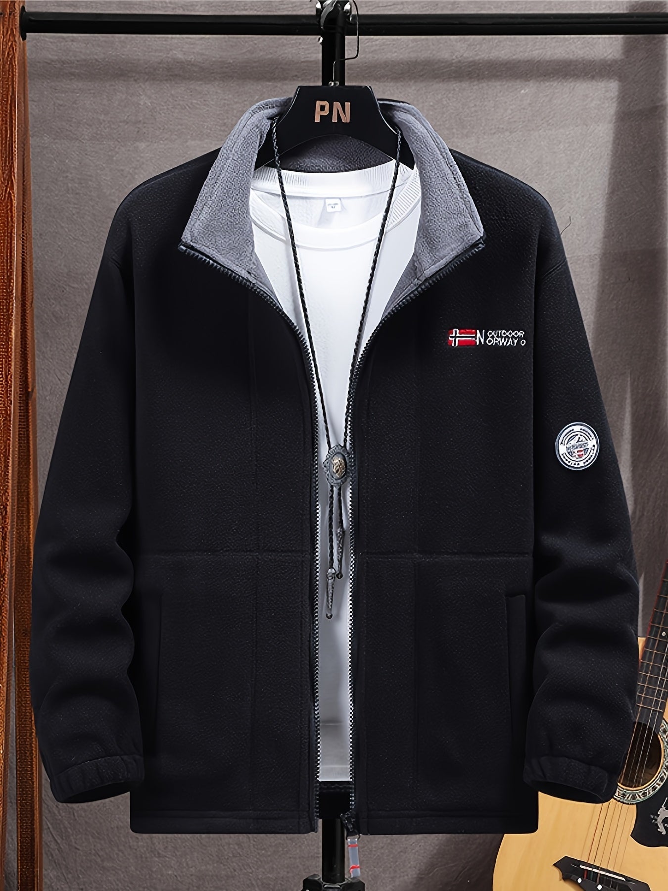 Finley Men's Fleece Jacket – Thermal Outdoor Zip Up Lightweight Winter Coat