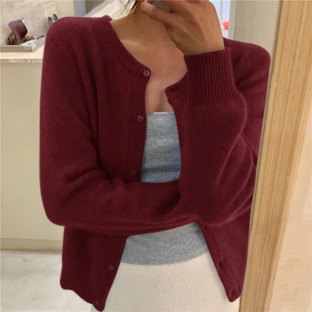 Marigold Women's Knit Cardigan – Soft Relaxed Fit Lightweight Button Cardigan
