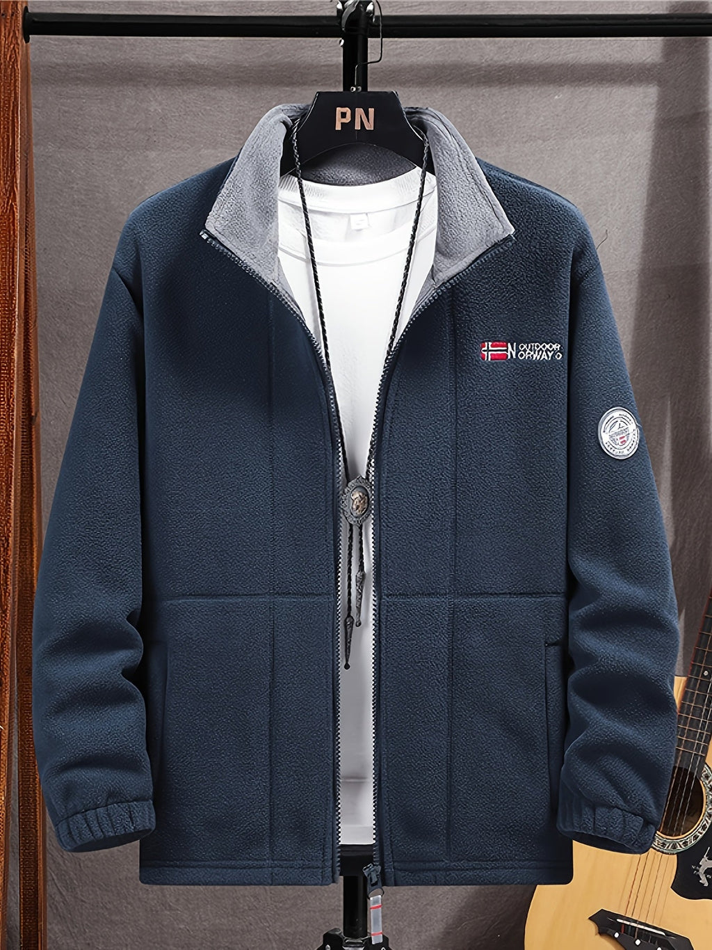 Finley Men's Fleece Jacket – Thermal Outdoor Zip Up Lightweight Winter Coat