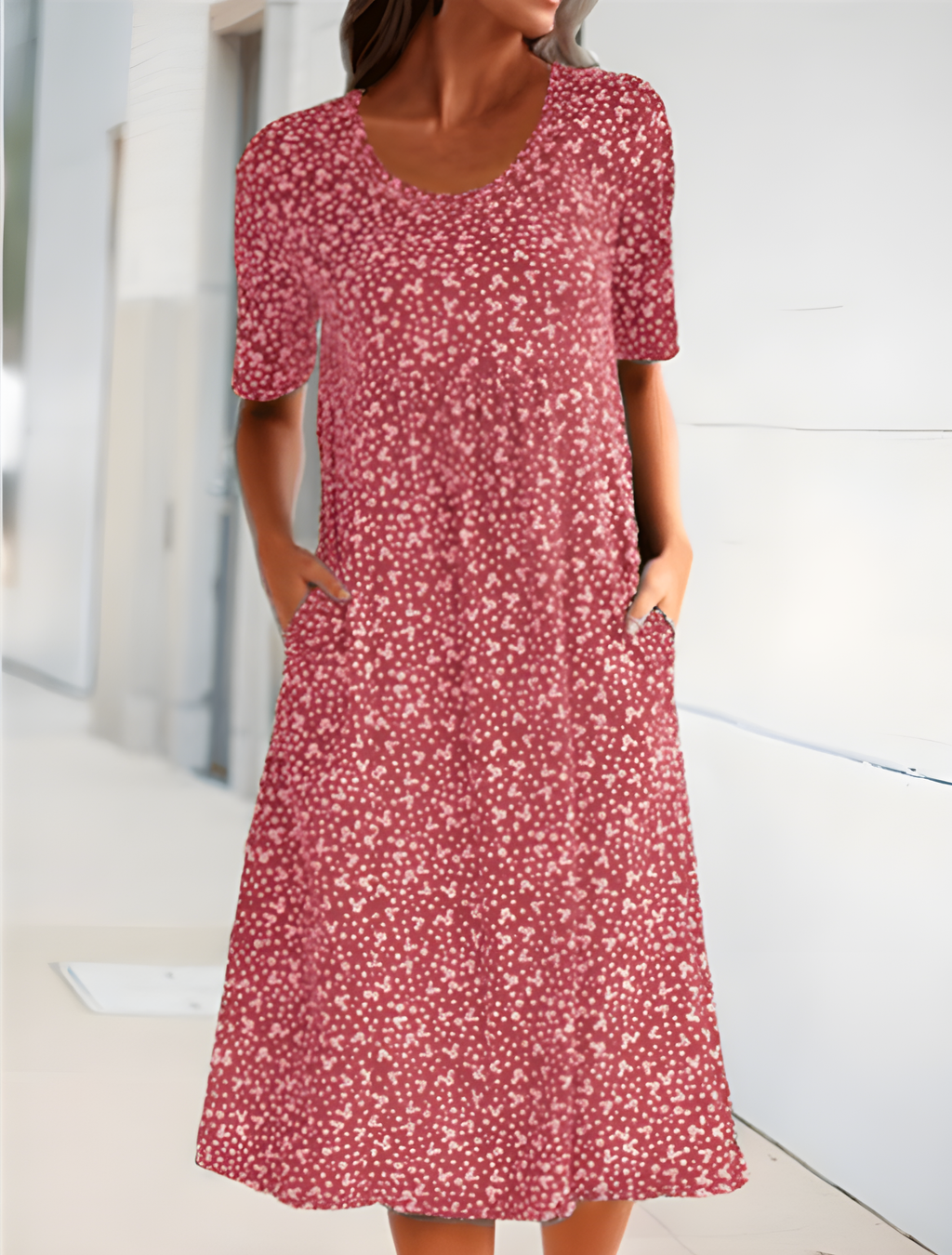 Lauren Women's Summer Dress – Lightweight Casual Holiday Beach Midi Dress