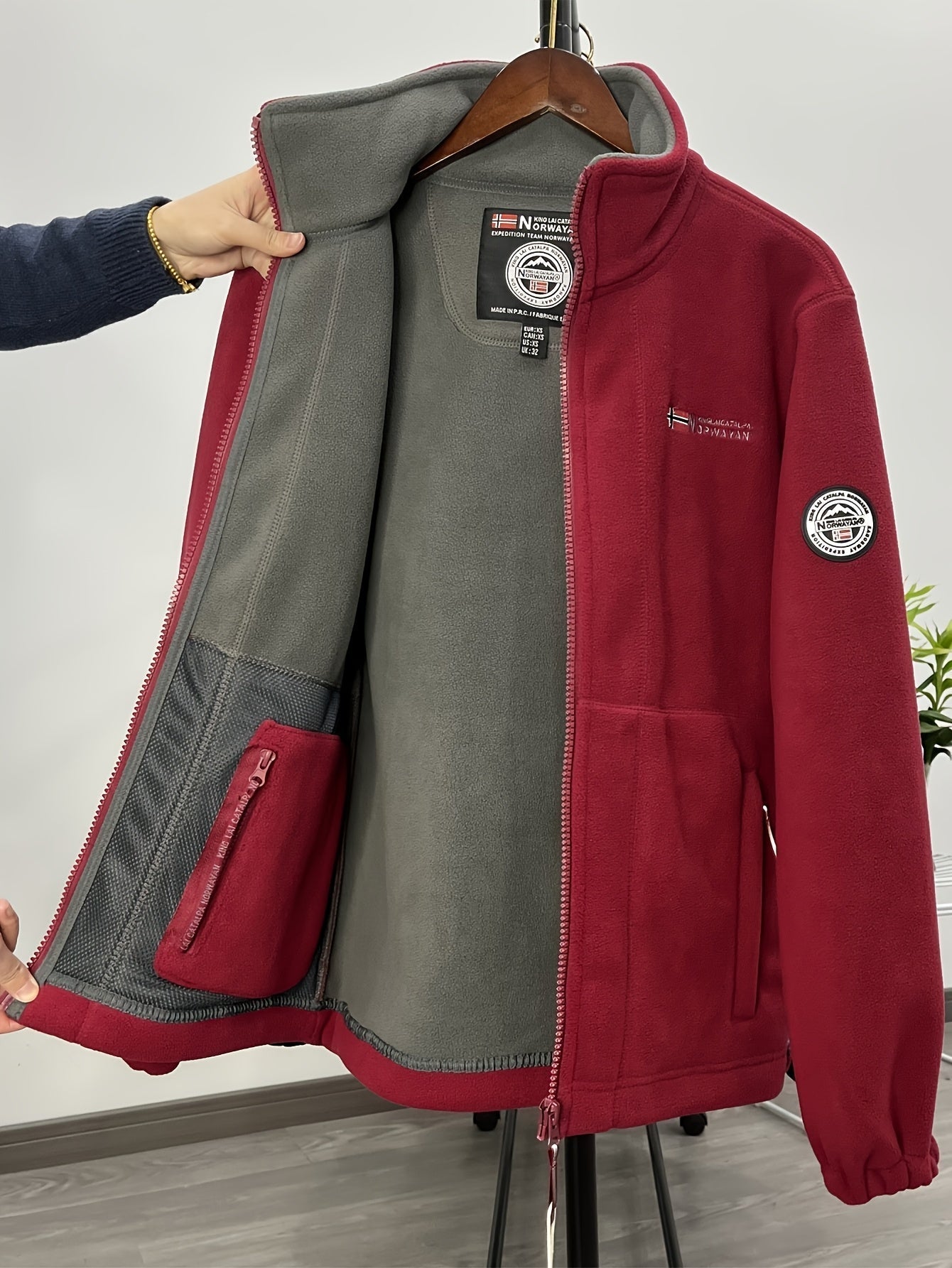 Finley Men's Fleece Jacket – Thermal Outdoor Zip Up Lightweight Winter Coat