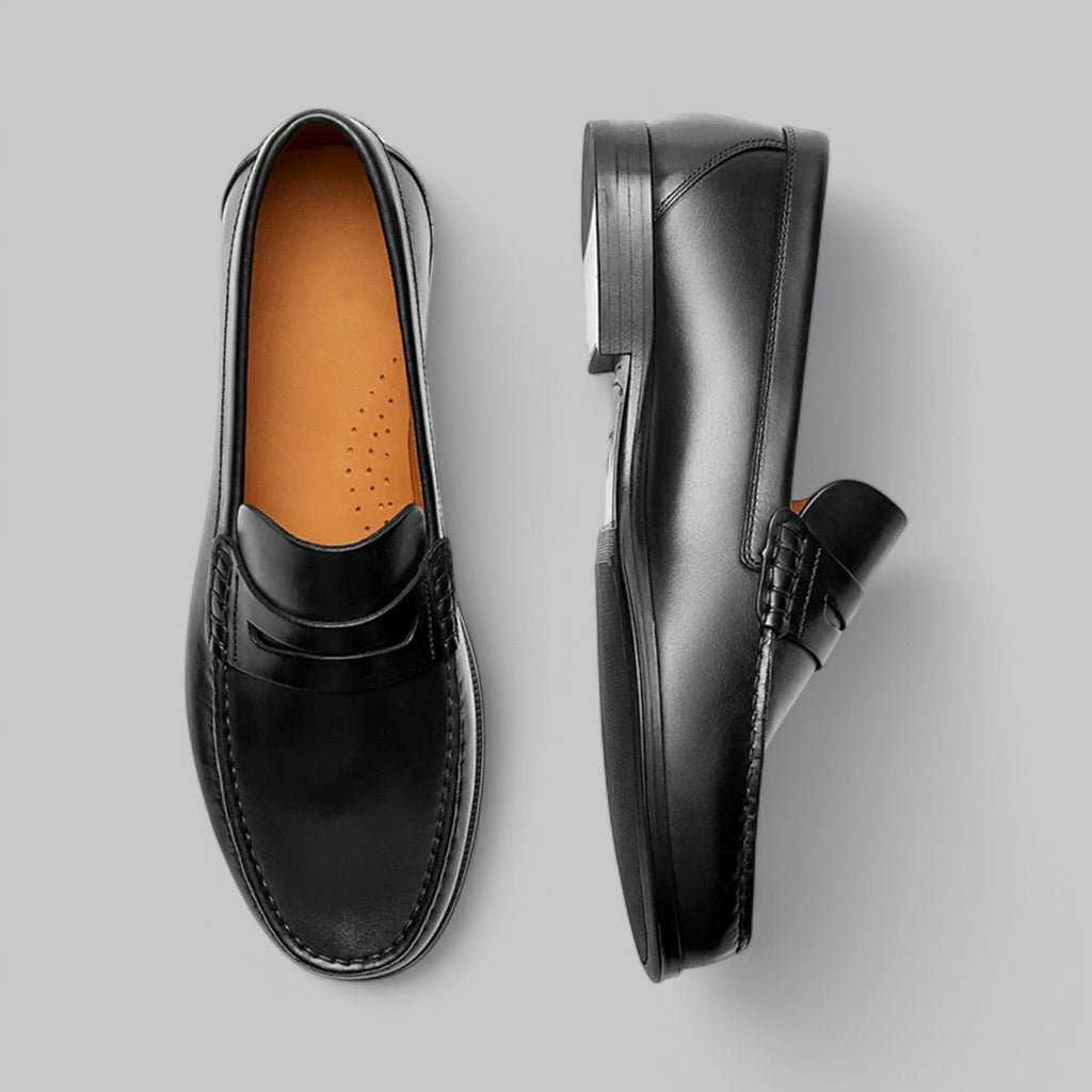 Ethan Men's Leather Loafers – Slip-On Smart Casual Comfort Shoes