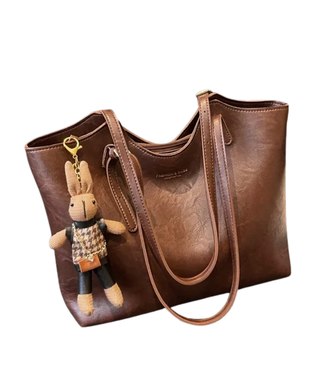 Hannah Women's Vegan Leather Tote Bag – Vintage Finish, Spacious Design & Charm