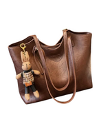 Hannah Women's Vegan Leather Tote Bag – Vintage Finish, Spacious Design & Charm
